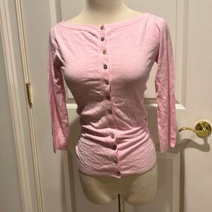 Tocca  Pretty in Pink ButtonDown Cardigan.  M